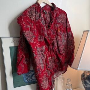 Ralph Lauren Red Paisley pajama set 100% cotton